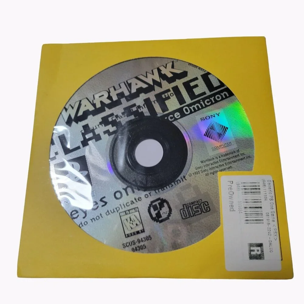 Warhawk Classified Sony Playstation Video Game Disc Only